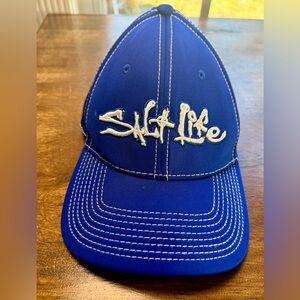 Salt Life, Royal Blue Contrast Stitch Flexfit Hat OSFM, NWOT